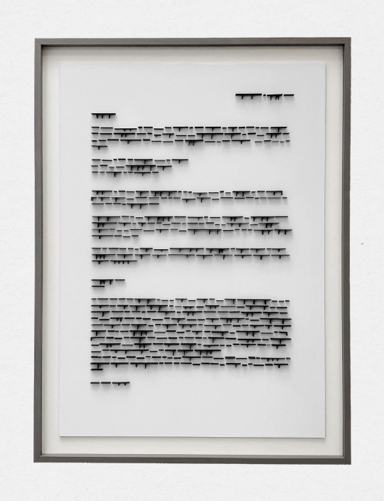 II-2. Marieke Ubbink, Dragen, een brief (2019) inkt op karton op papier, A0-formaat